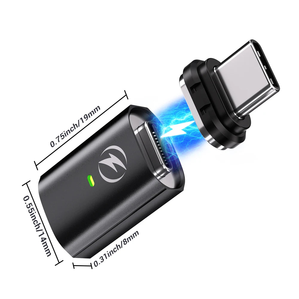 USB-C Magnetic Adapter 240W 80Gbps 8K | Laptop Charger USB-C Magnetic Adapter Axl Straight adapter