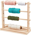 4-Tier Wood Ribbon Storage Rack & Spool Organizer for Crafts Ribbon Spool Organizer Axl AECH04-12870