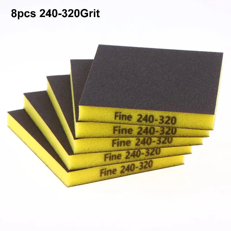 8-Pc Double-Sided Sponge Sanding Pads Assorted Grits 120–1500 Sponge Sanding Pads Axl A2