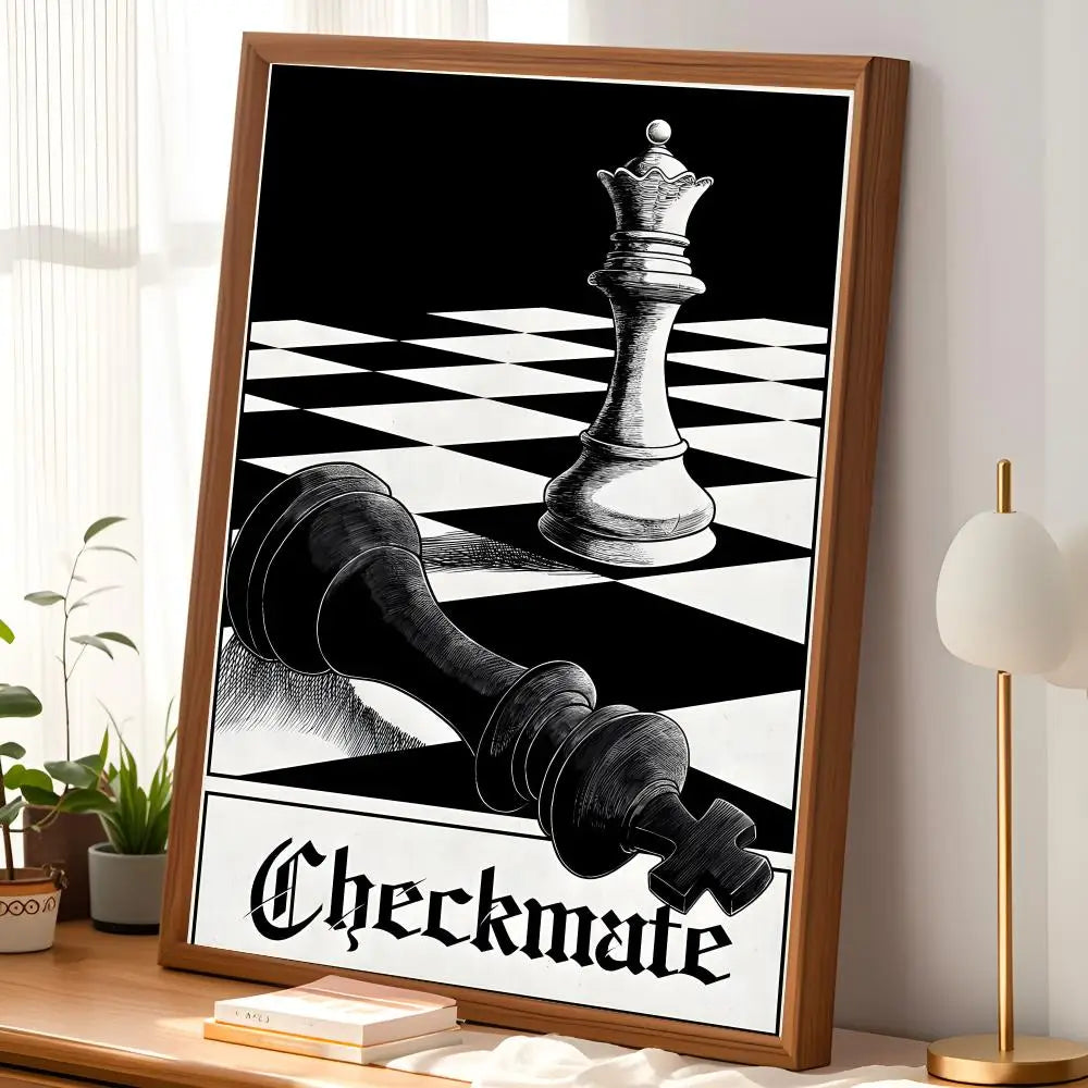 International Chess Wall Art Poster – Self-Stick HD Waterproof Wall Art Poster Axl