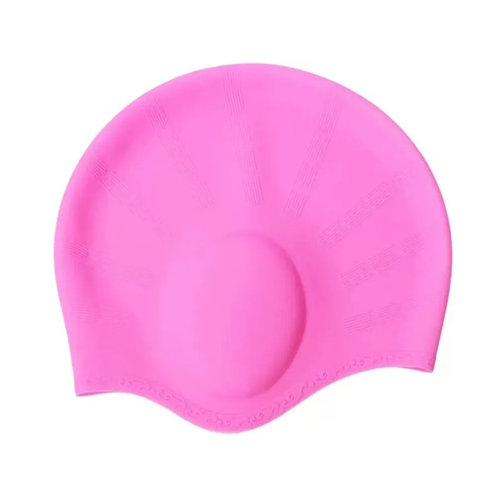 Silicone Swim Cap with Ear Pockets – Large Size, High Elasticity Silicone Swim Cap Axl Pink