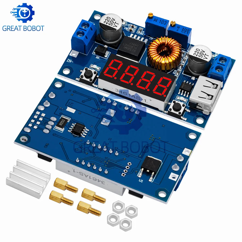 75W CC/CV Buck Converter Module – LED Driver, USB Voltmeter & Ammeter Buck Converter Module Axl