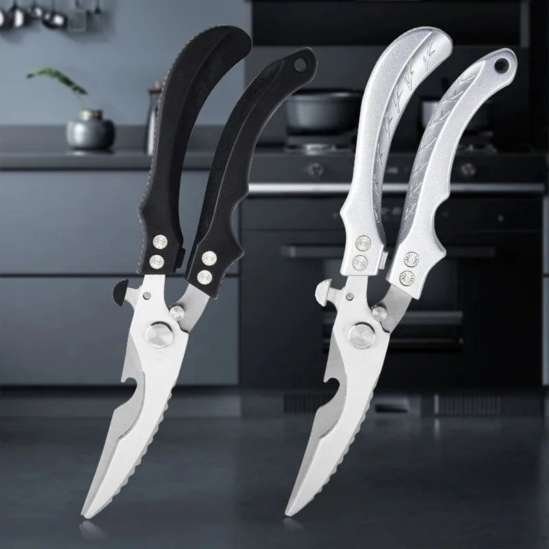 InLeung Heavy-Duty Kitchen Scissors – Sharp Stainless Steel Kitchen Scissors Axl