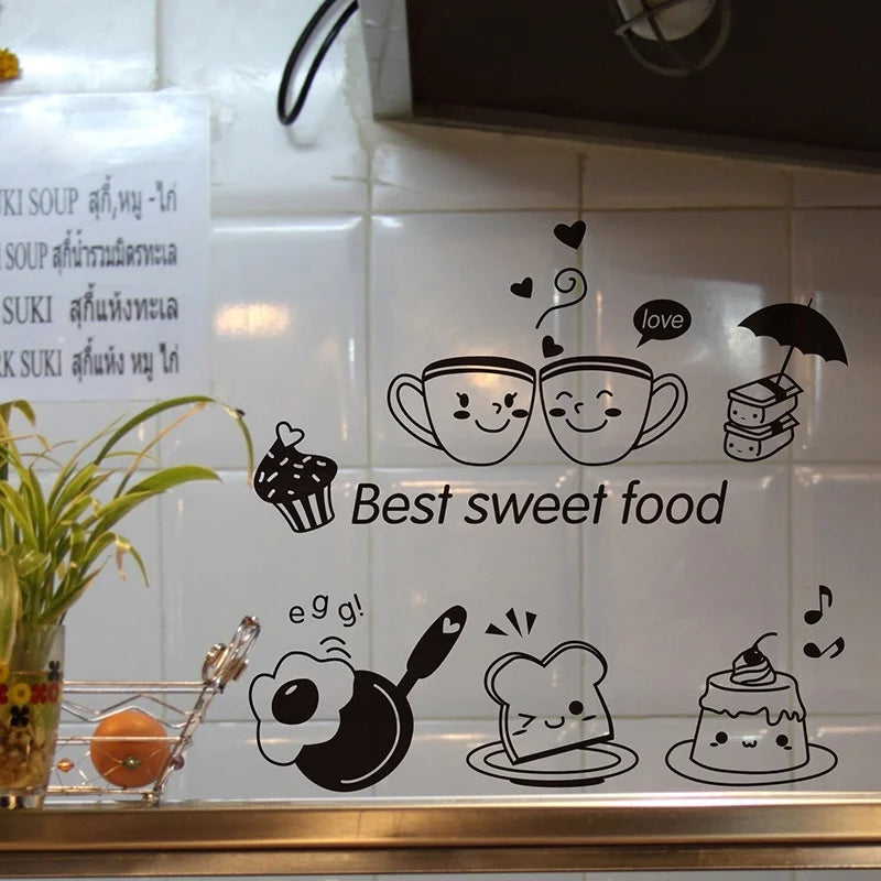 Kitchen Coffee Wall Sticker – Removable Vinyl Decal Art Wall Decal Sticker Axl