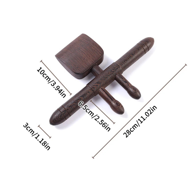 Wenge Wood Gua Sha Rolling Stick – Handheld Massage Tool Gua Sha Massage Tool Axl onesize