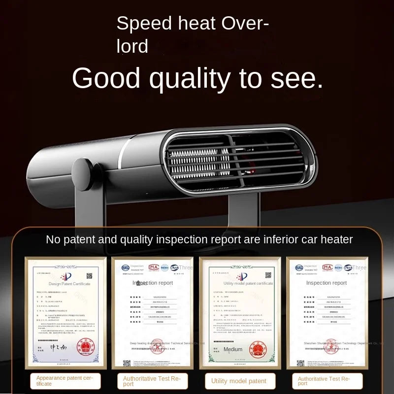 2-in-1 Car Heater & Fan 12V/24V – Windshield Defroster Car Heater Fan Axl