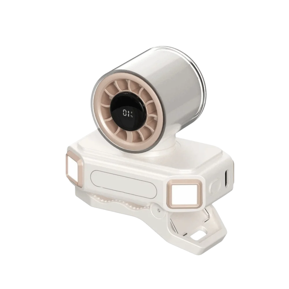 Portable Clip-On Turbo Fan – High Airflow Handheld Blower Portable Clip-On Fan Axl Beige