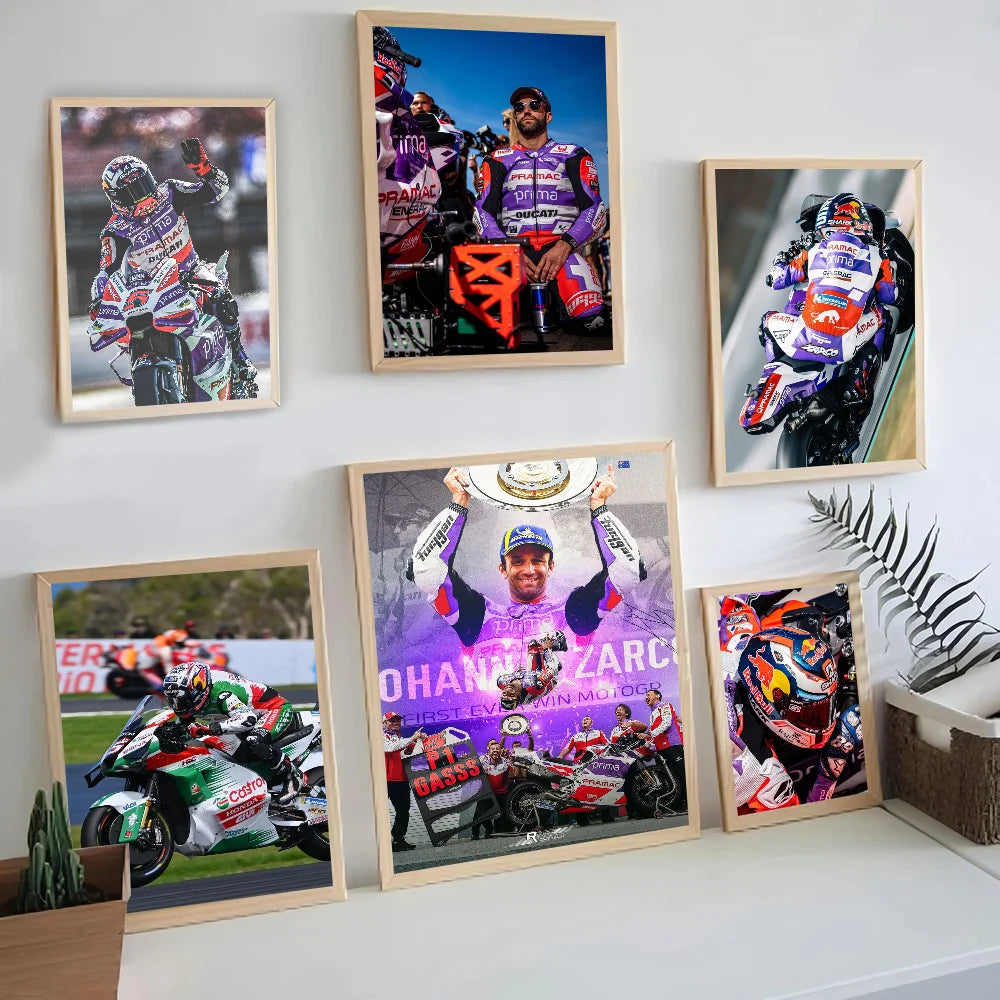 MotoGP Johann Zarco #5 Wall Poster – Self-Adhesive Waterproof Wall Art Poster Axl