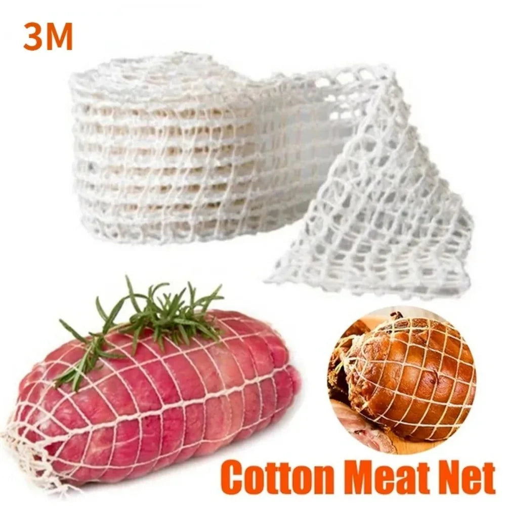 3M Cotton Meat Net – Sausage, Ham & Roast Cooking Net Roll Meat Cooking Net Axl