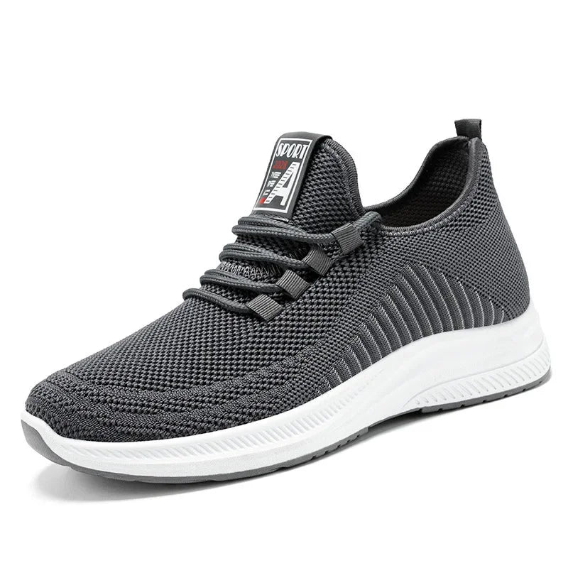 YBQJOO Men's Breathable Mesh Sneakers – Soft Sole Casual Shoes Men's Casual Sneakers Axl Gray 44