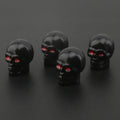Skull Tire Valve Caps – ABS & Copper, Set of 4 | Cars & Bikes Tire Valve Caps Axl Black