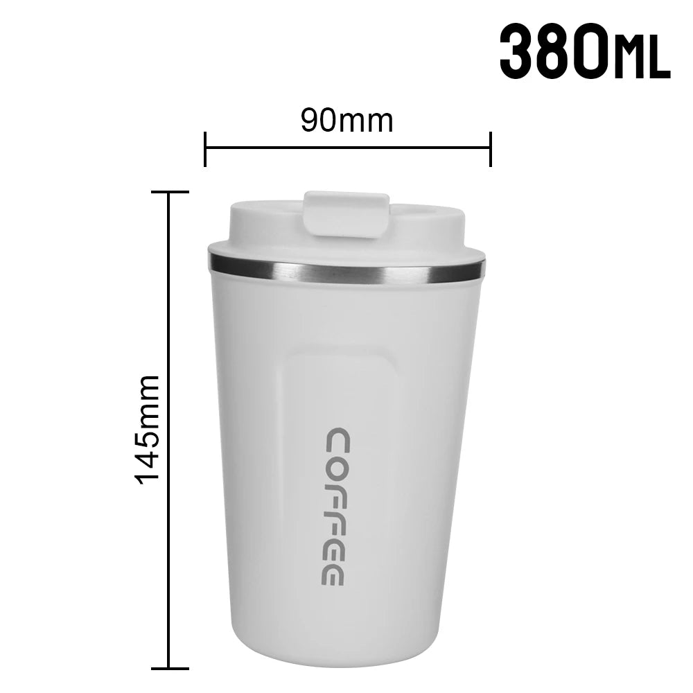 Double-Wall Stainless Steel Travel Thermos Mug 380/510ml Travel Thermos Mug Axl 380ML White 401-500ml
