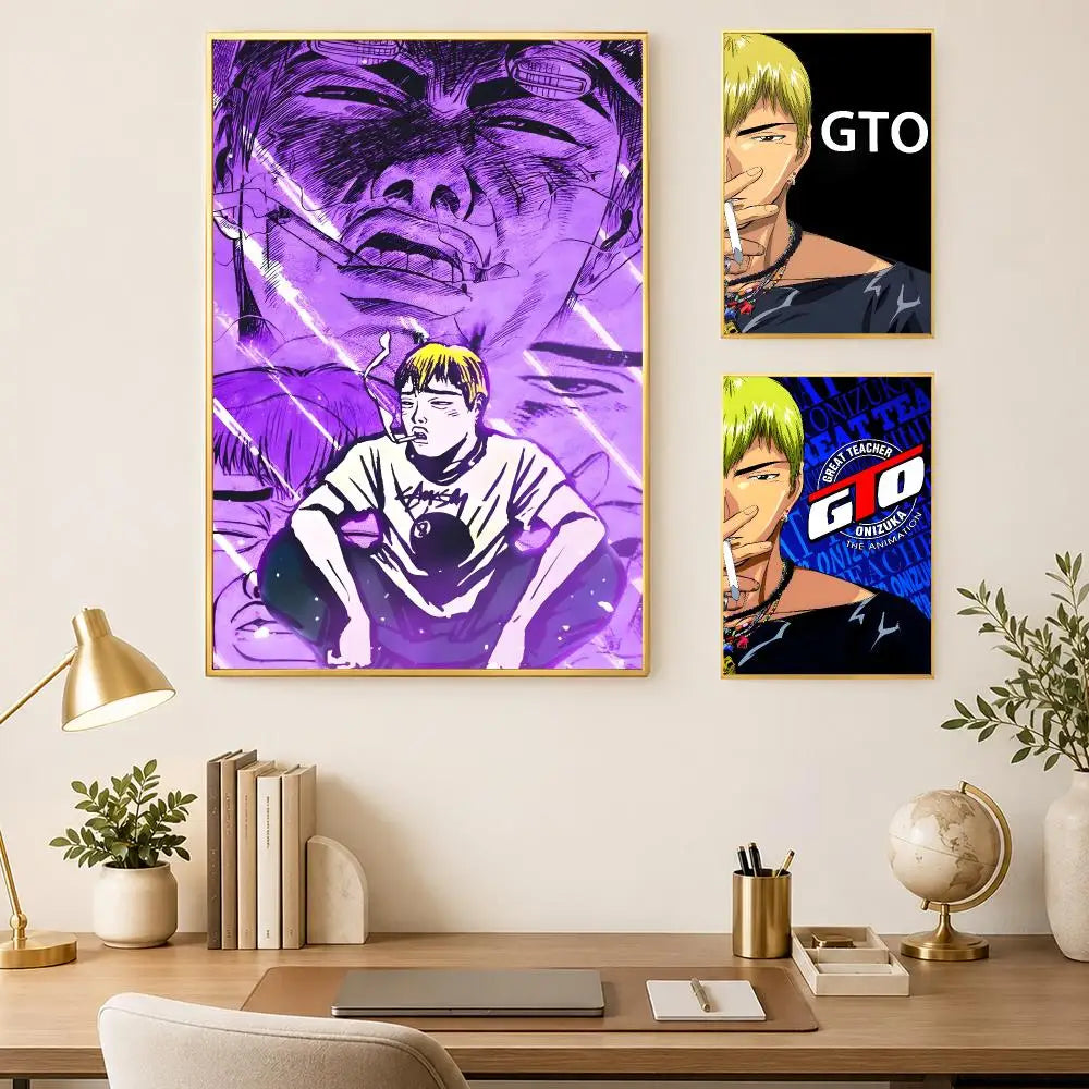 GTO Great Teacher Onizuka HD Wall Poster – Self-Stick Anime Wall Poster Axl