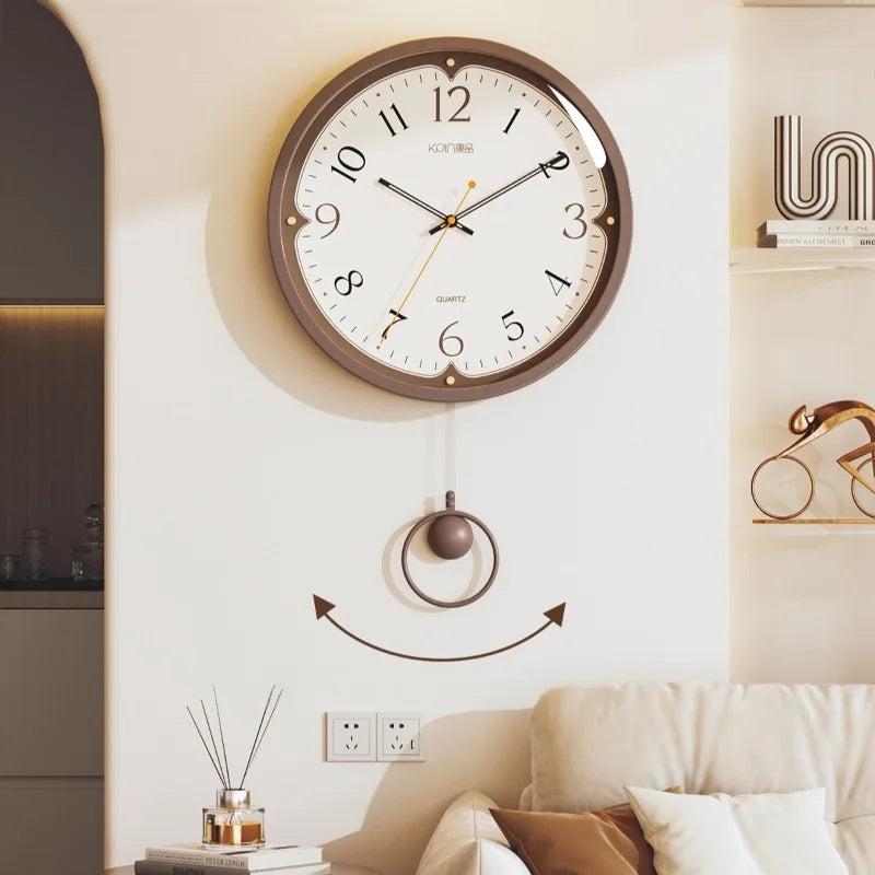 Luxury Silent Pendulum Wall Clock – Minimalist Living Room Decor Pendulum Wall Clock Axl