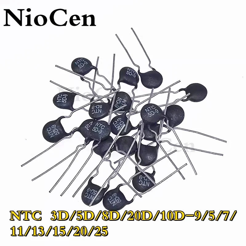 10-Pack NTC Thermistor Set – Through-Hole Thermal Resistors NTC Thermistor Pack Axl NTC10D-7