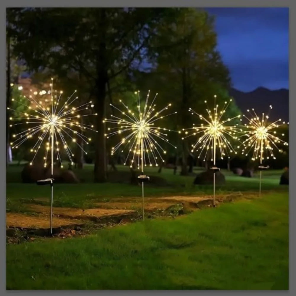Solar Fireworks Garden Lights – 8 Modes, 120 LED, IP65 Solar Garden Lights Axl