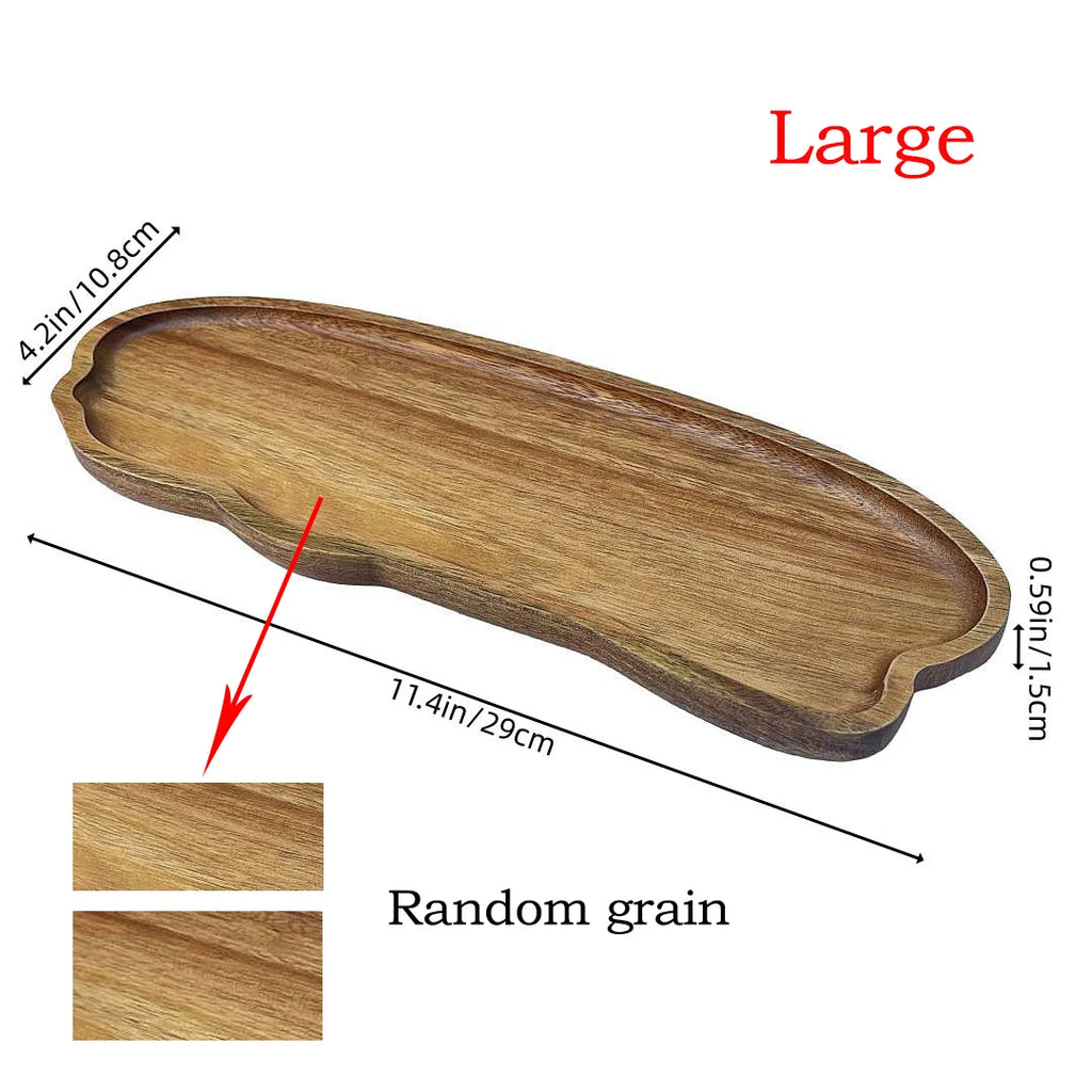 Wooden Serving Tray – Tea, Coffee, Snack & Dessert Platter Wooden Serving Tray Axl 1pc large