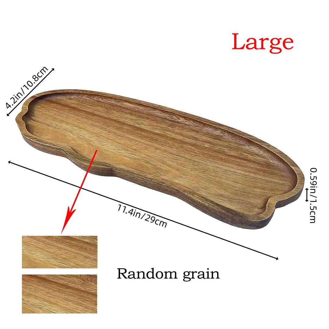 Wooden Serving Tray – Tea, Coffee, Snack & Dessert Platter Wooden Serving Tray Axl 1pc large