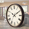 European Retro Silent Wall Clock – Shabby Chic Home Decor Silent Wall Clock Axl Roman Numerals Diameter 30cm