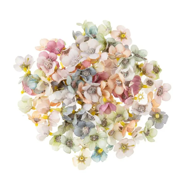 Silk Artificial Daisy Flower Heads 50/100 Pcs – Multicolor Decor Artificial Flower Heads Axl