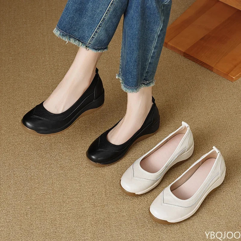 Women's Mary Jane Flats – Non-Slip Round Toe Casual Loafers Women's Flat Shoes Axl