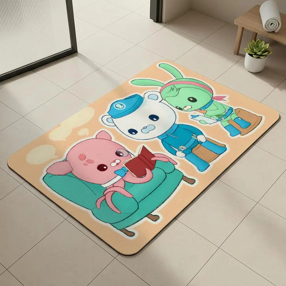 Octonauts Diatomite Bath Mat – Quick Dry & Non-Slip Diatomite Bath Mat Axl White2 50x80cm