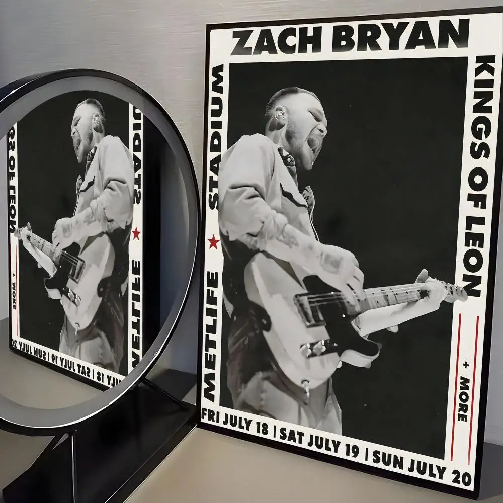 Zach Bryan Self-Adhesive Poster Sticker | Modern Wall Art Wall Art Sticker Axl