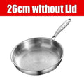 3-Layer Hammered Stainless Steel Frying Pan with Lid | PGY Stainless Steel Frying Pan Axl 26cm without Lid