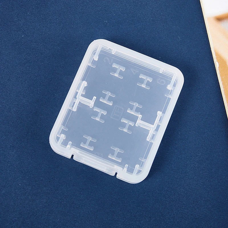 Transparent Memory Card Case – Holds 6 TF & MS Cards Memory Card Case Axl