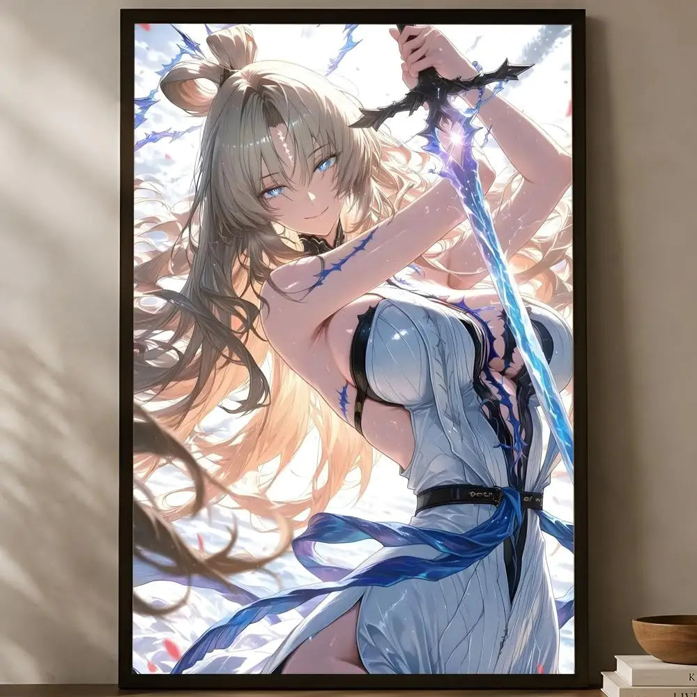 Wuthering Waves HD PVC Wall Poster – Self-Stick & Waterproof Wall Art Poster Axl White06 15X20cmNoframe