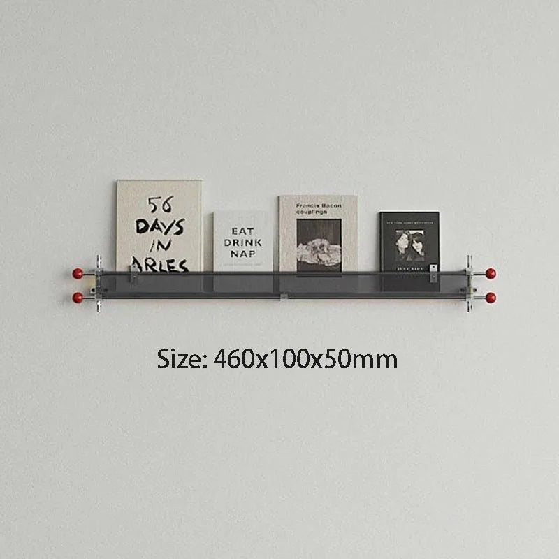 Wall Mounted Bookshelf – Nordic Minimalist Metal Floating Shelf Floating Wall Shelf Axl Black
