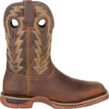 Men's Embroidered Chelsea Boots – Square Toe Low Heel Slip-On Chelsea Boots Axl Brown 48