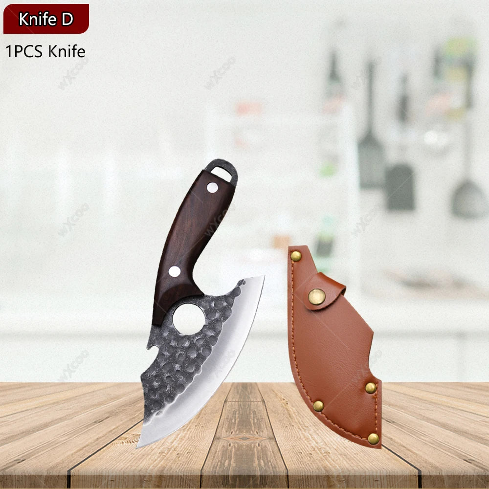 WXCOO Hand Forged Stainless Steel Boning & Chef Knife Kitchen Chef Knife Axl Knife D