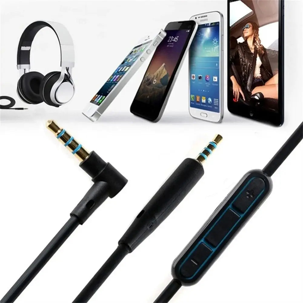 2.5mm to 3.5mm Headphone Cable with Mic & Volume Control Headphone Audio Cable Axl