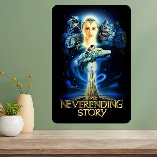 Neverending Story Classic Movie Metal Poster Sign – Wall Art Metal Wall Sign Axl aluminum sign aluminum 14x20cm
