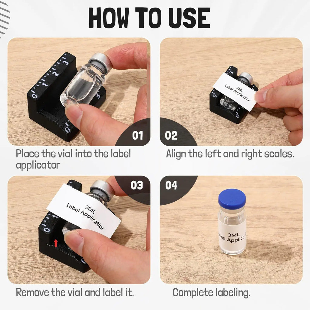 Reusable Vial Label Applicator – 3ml & 10ml Bottle Labeling Tool Label Applicator Tool Axl