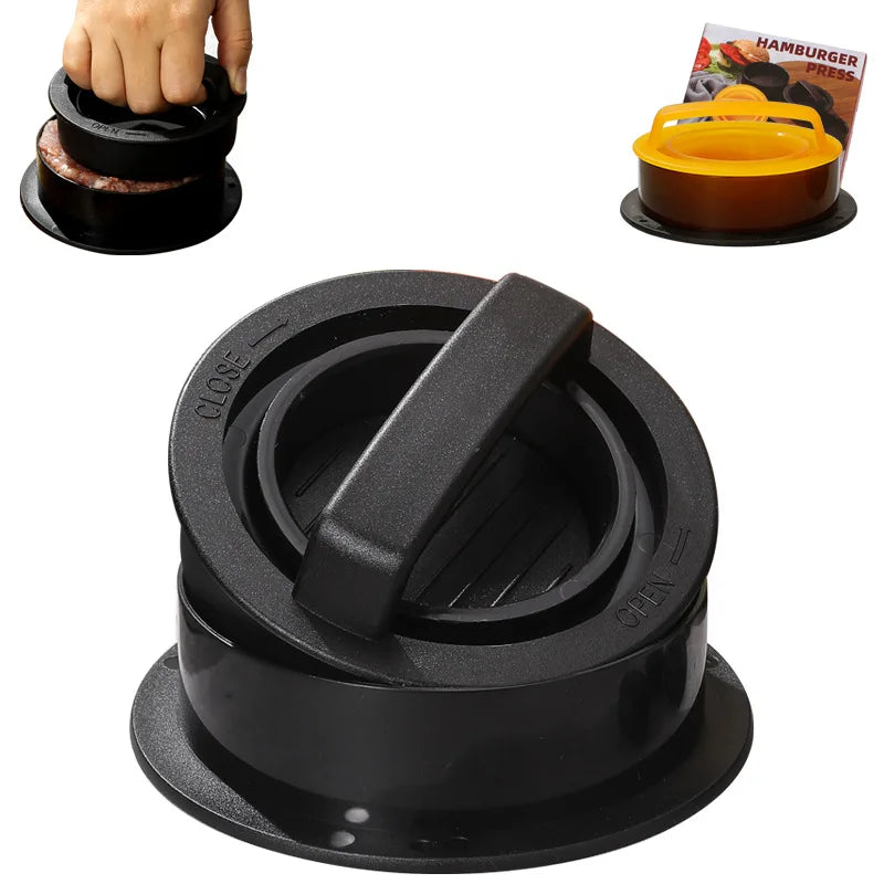 3-in-1 Burger Press & Stuffed Patty Maker – Non-Stick BBQ Mold Burger Patty Press Axl