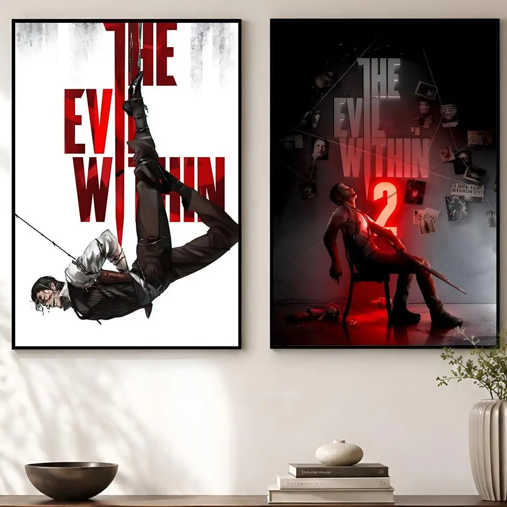 The Evil Within Poster – Self-Adhesive Waterproof Wall Art Wall Art Poster Axl