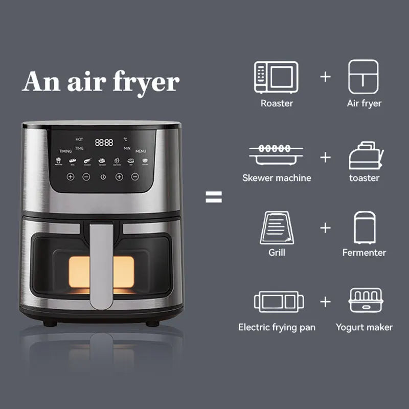 BALASHOV 1250W Air Fryer Toaster Oven Combo 4.5L LED Touch Air Fryer Oven Axl