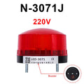 LED Strobe Warning Light with Buzzer | 12V 24V 220V IP44 Strobe Warning Light Axl Red-220V-Buzzer