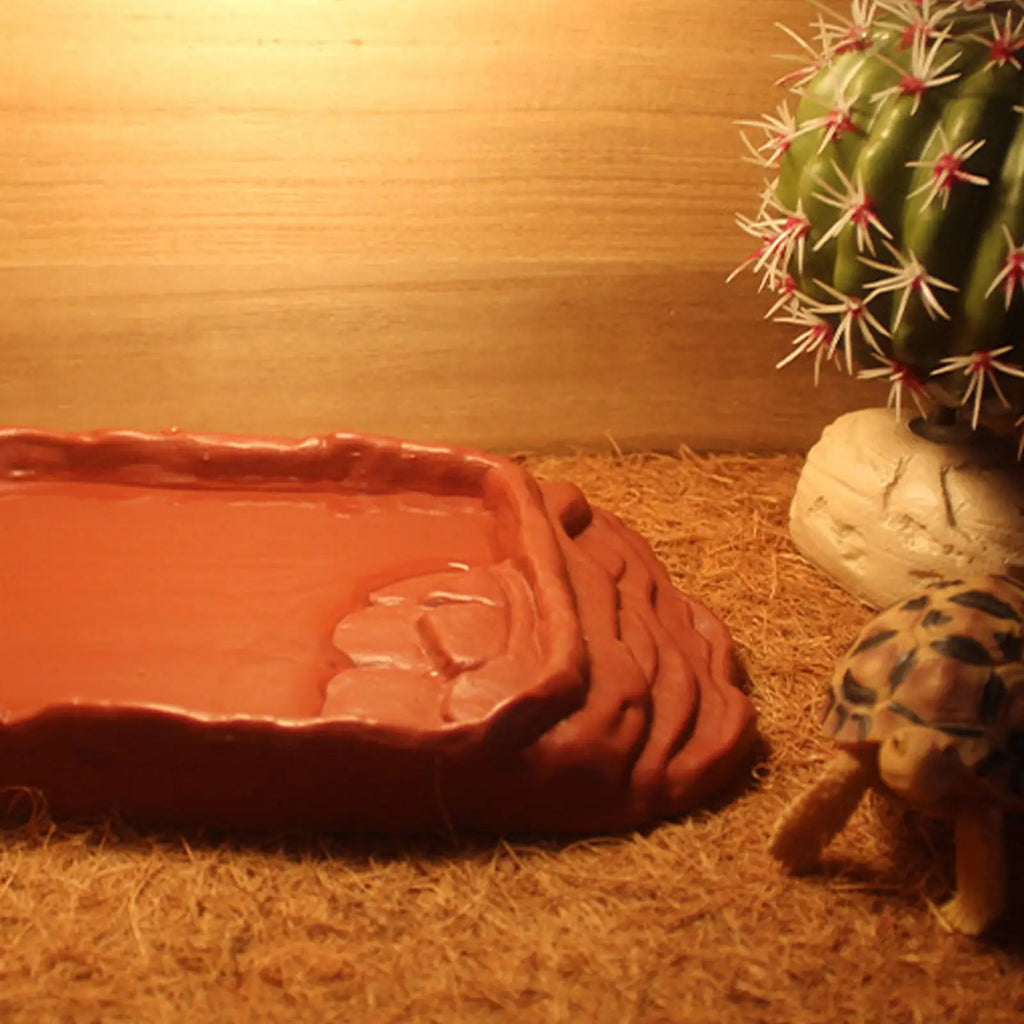 Reptile Water Dish & Bathing Pool with Anti-Slip Ladder Reptile Water Dish Axl