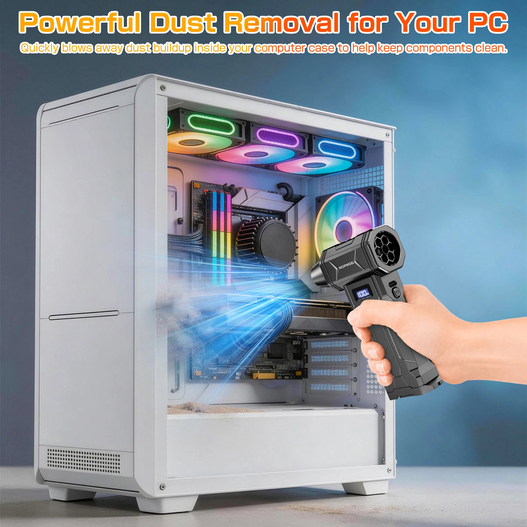 Portable Mini Turbo Fan Blower – 4-Speed Brushless Air Duster Turbo Fan Blower Axl