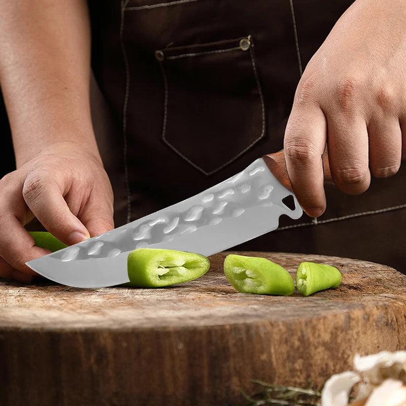 InLeung Handmade Stainless Steel Boning Knife – Chef Butcher Blade Boning Knife Axl