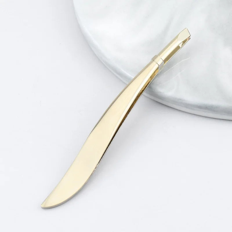 Slant Tip Stainless Steel Tweezers – Eyebrow & Lash Tool Eyebrow Tweezers Axl 1pcs E