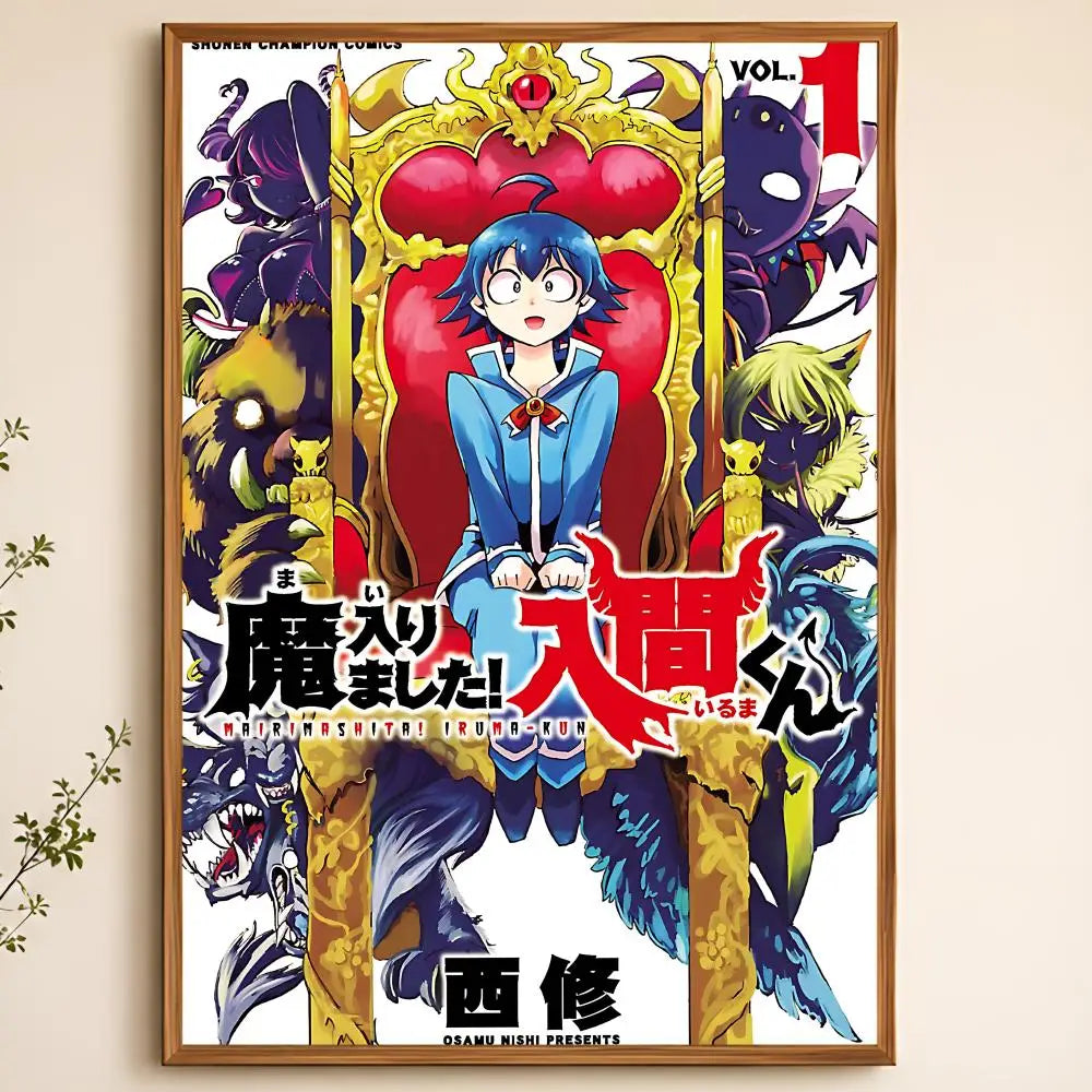 Welcome to Demon School Anime Poster – Self-Adhesive Wall Art Anime Wall Poster Axl