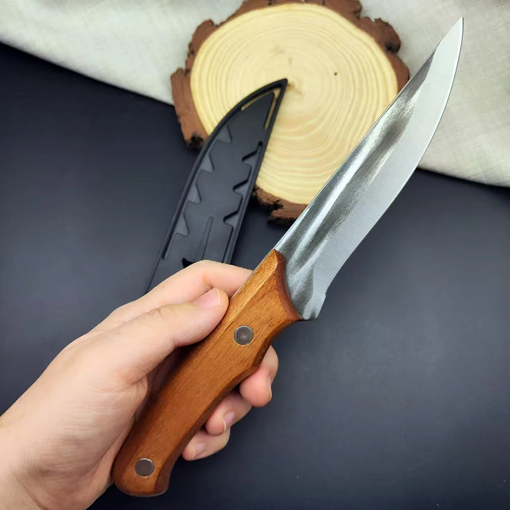 5.8" Boning Knife – Stainless Steel, Wood Handle & Sheath Boning Knife Axl