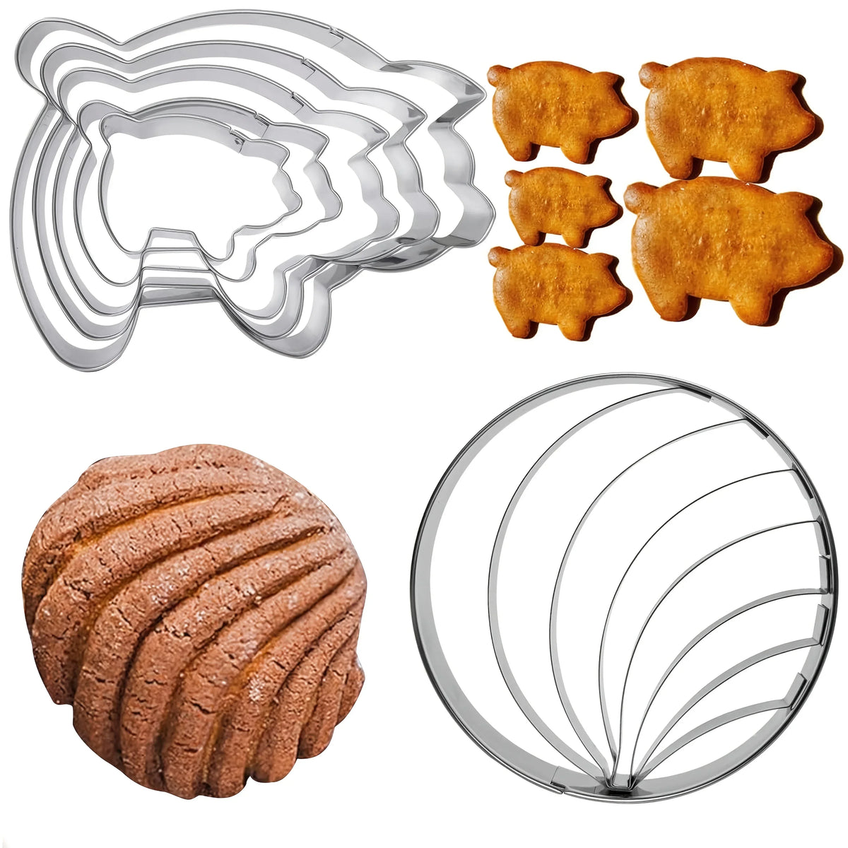 Double-Sided Mexican Bread Mold – Pig & Conch Cookie Cutter Bread & Cookie Mold Axl