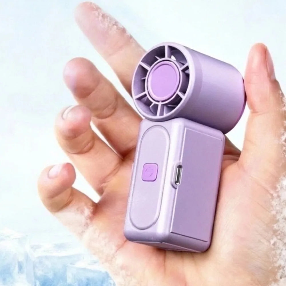 USB Rechargeable Mini Handheld Fan – Portable Pocket Fan Handheld Portable Fan Axl Purple