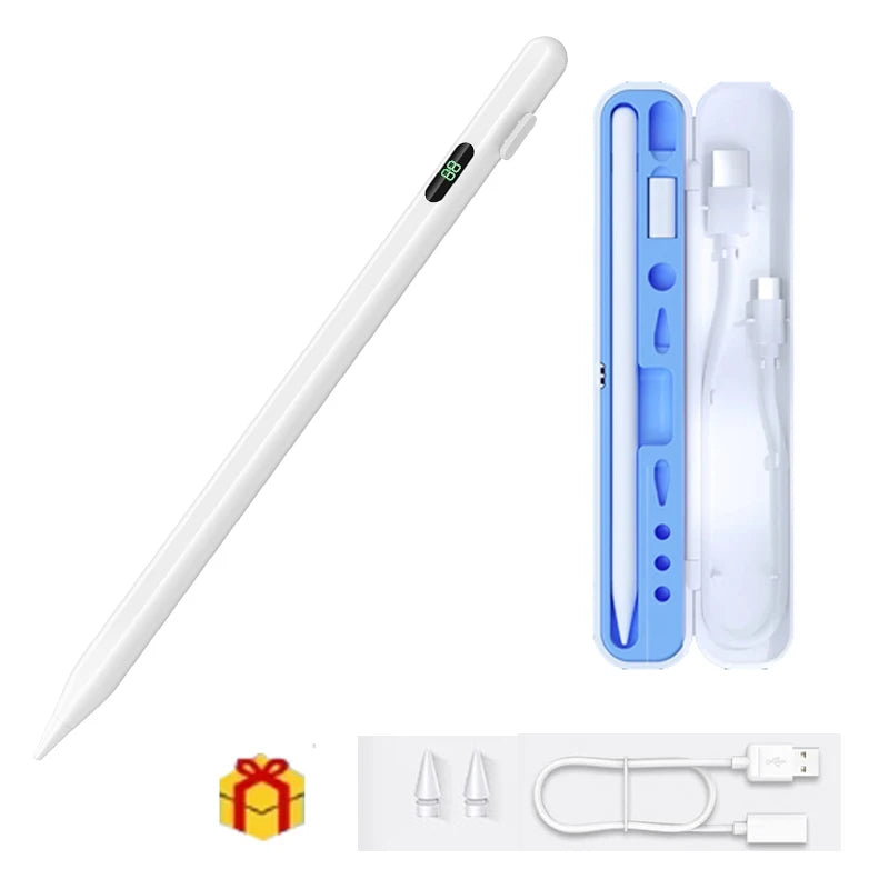 P+7 Universal Stylus Pen with Battery Display – iPad & Android Tablet Stylus Pen Axl wthite and box