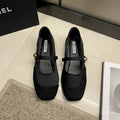 Women's Mary Jane Flats – Retro Buckle Strap Ballet Loafers Women's Flat Shoes Axl black 35